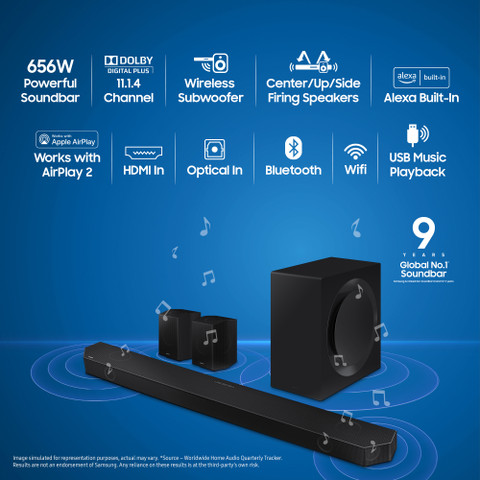 Buy Samsung HW-Q990C/XL Wireless Dolby Atmos Wi-fi, Q-Symphony