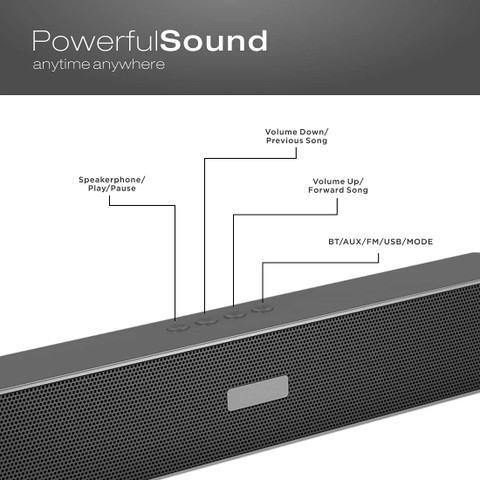 RZW Long Bar Dual-Speaker Multimedia Radio Bluetooth Audio Support TF  Card/U Disk 01 16 W Bluetooth Speaker