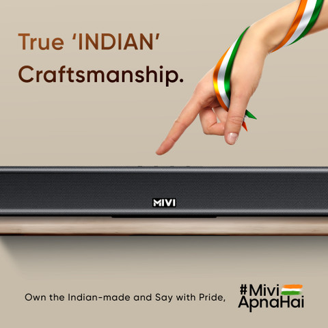 Mivi Fort S100 with inBuilt Subwoofers,3EQ Modes, Remote Ctrl 100 W  Bluetooth Soundbar