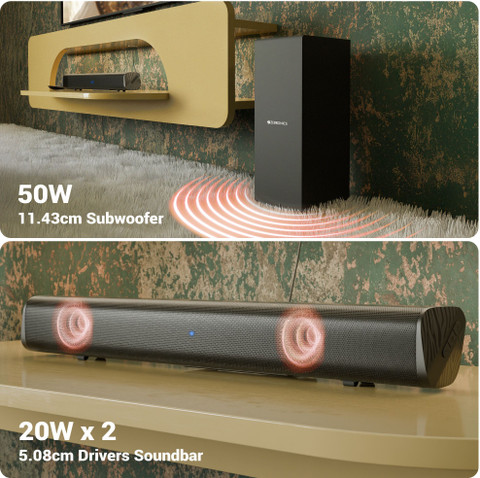 Buy ZEBRONICS Juke Bar 200A, BTv5.1, 11.43cm Subwoofer, HDMI ARC