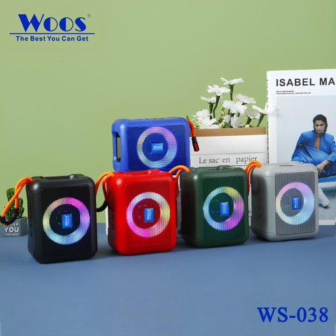 Buy WOOS Best Buy 038 Bluetooth Speaker with Light Super Bass 10 W