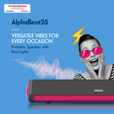 Thomson AlphaBeat25 2000 mAh Battery I Portable I RGB Light 25 W  Bluetooth Soundbar