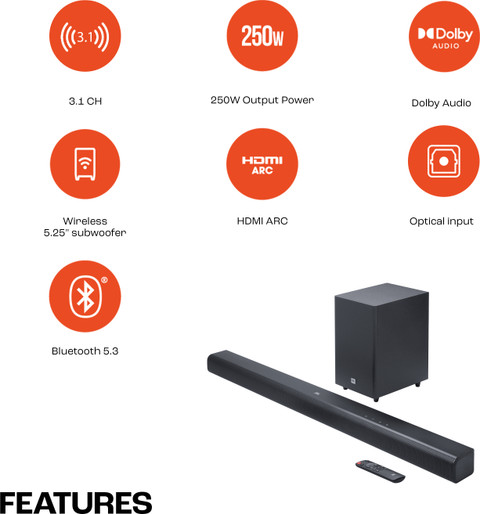 Buy JBL Cinema SB550 channel with Wireless Subwoofer,HDMI 250