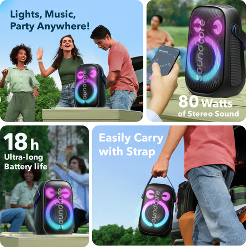 Buy Soundcore by Anker Rave Neo 2 80 W Portable Bluetooth