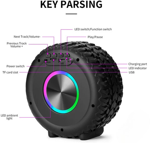 Buy WOOS Best Buy Tyre Shaped Bluetooth Speaker,High Quality Sound