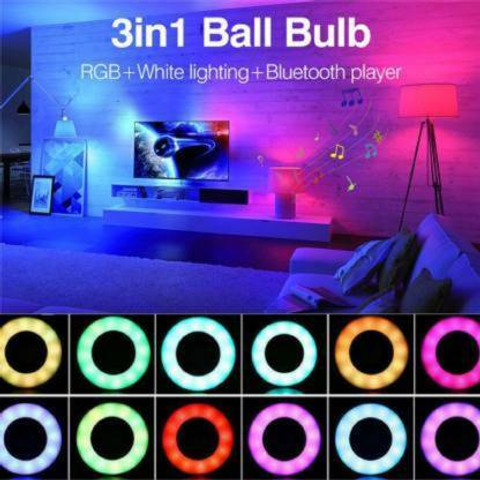 DandT Multi Color Changing RBG Led Music Light Bulb| |Bluetooth Music  Bulb||Led For Party Home Decoration| |Night Light Smart Bulb Smart Bulb