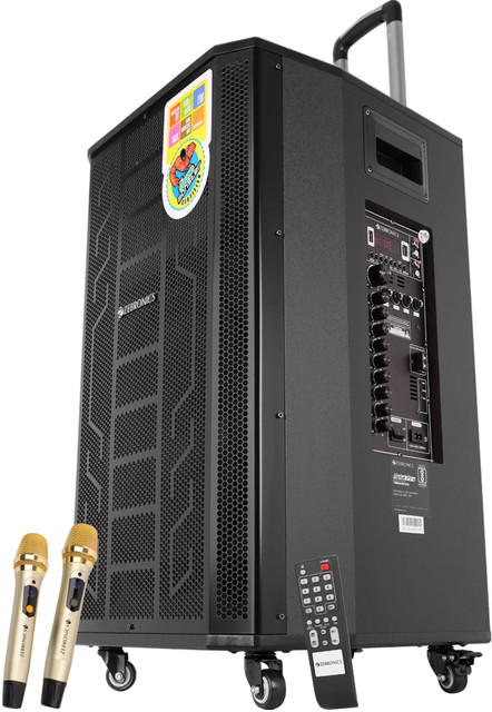 ZEBRONICS ZEB-PRO 2X15L1 (METAL PRO) with Dual Wireless Mic, 150 W  Bluetooth Party Speaker