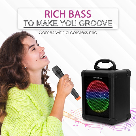 Buy KRISONS QUBE with Free wired Mic and RGB Lights 50 W Bluetooth