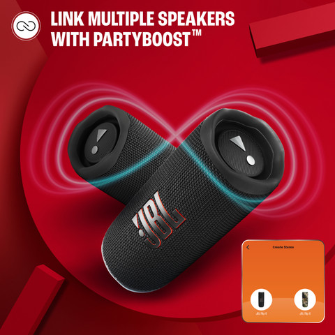 JBL CHARGE5 ブラック　FLIP6レッド JBL Charge 5 - Waterproof Portable Bluetooth Speaker - Black/Red