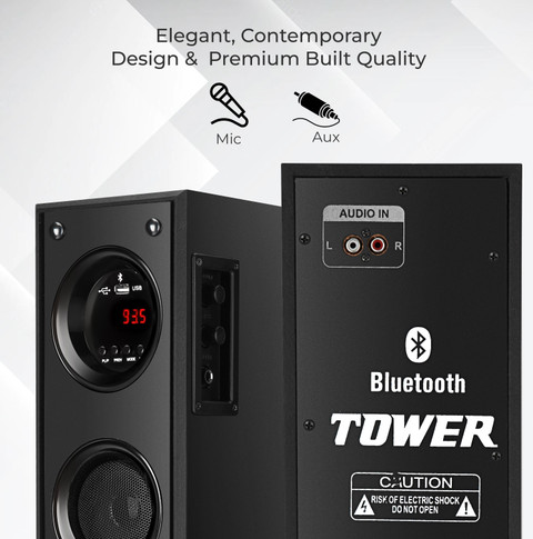 liluns Powerful Bass-built subwoofers, 130 W Bluetooth Tower Speaker