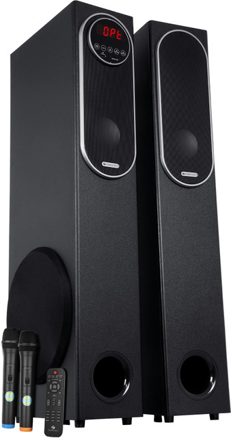ZEBRONICS Zeb-BTM9801RUCF Touch Control, Karaoke, Dual Wireless Mic,  Powerful Bass, 120 W Bluetooth Party Speaker