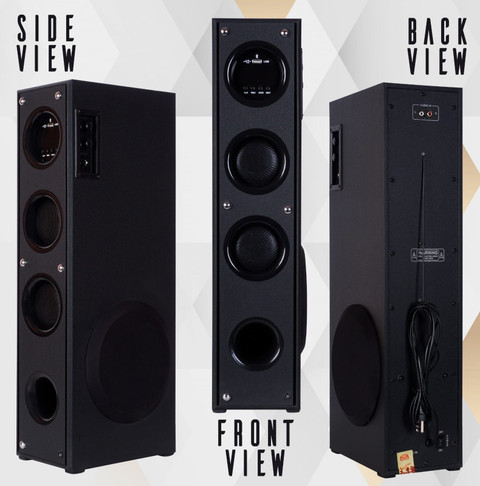 Buy Qcluellu 118 =FG TOWER SPEAKER DJ Sound Stereo bass Built-in