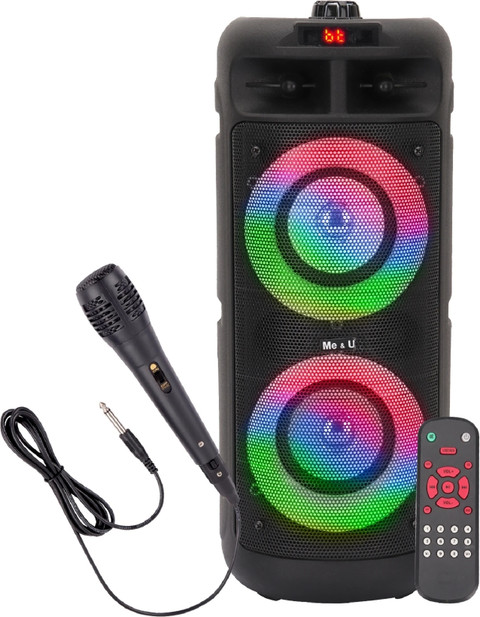 ME&U Moving Moonstar TWS Mode FM USB AUX BLUETOOTH KARAOKE WIRED MIC RGB  LIGHT 40 W Bluetooth Tower Speaker