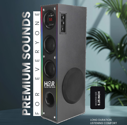 HZR Multimedia Dj Box Music System Home theatre 120 W Bluetooth Tower  Speaker