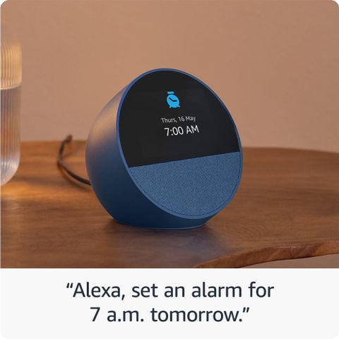 Buy Alexa Echo Spot (2025 release), Smart alarm clock with vibrant