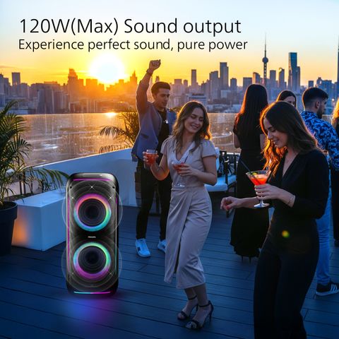 PHILIPS TAX4910/94 120 W Bluetooth Party Speaker (Deep Black, Stereo Channel) - Image 7