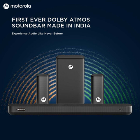 MOTOROLA AmphisoundX Dolby Atmos with Wireless Satellites 600 W Bluetooth  Soundbar