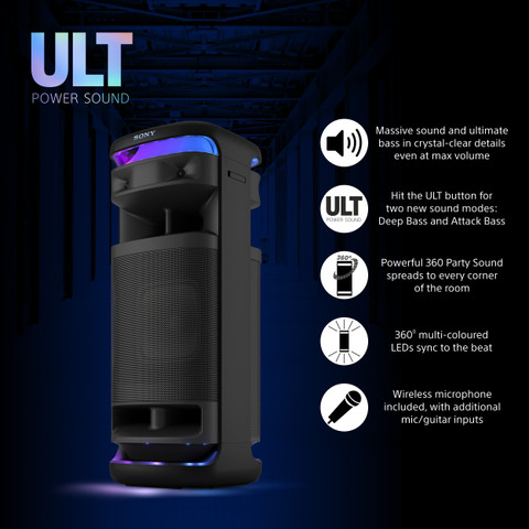 Buy SONY Tower10 Massive BASS Power with Wireless Mic,360 Sound