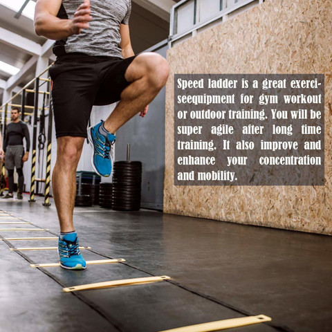 Leosportz Agility Ladder meter Speed Training Ladder with 16
