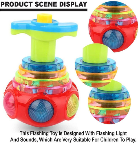 RAGVEE Spinning Top Toy with LED Spinner Flashing Lights and Music