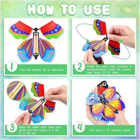 TRU TOYS Magic Fairy Flying Butterfly Wind-up Toy for Surprise