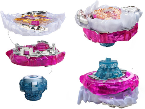 Pink Beyblade BLADEKING BEYS Kit- B168 Rage Longinus Destroy 3A