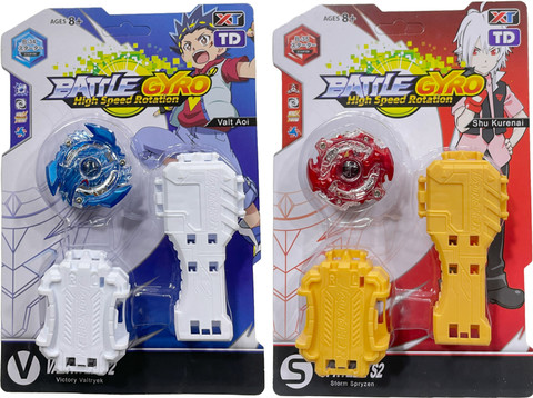 AZAD57 Beyblade Victory Valtryek V2 B-34 and Storm Spryzen S2 B-35