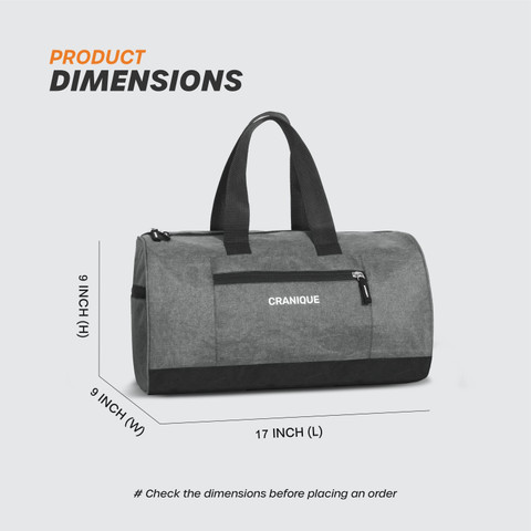 Cranique Gym Bag with Shoe Compartment for Men Women Duffle