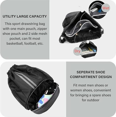 Alyan Basketball Bag Gym Bag With Shoe Compartment Pocket Large