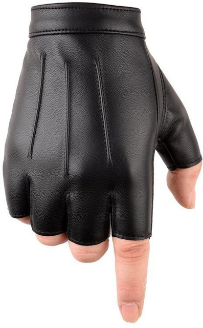 ketmart Driving PU Leather Outdoor Sport Half Finger Glove for Men