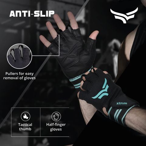 Xtrim XAlpha Gym Gloves for Men and Women with Wrist Support and