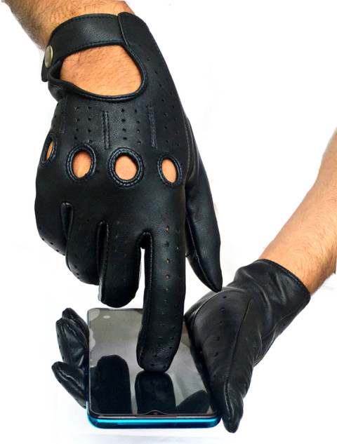 Aim Emporium Genuine Leather Gloves Car Driving Riding Motorcycle Leather  Size Medium Driving Gloves