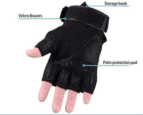 STYLISTY IND Half Finger Anti-Slip Gloves for Men Women Riding