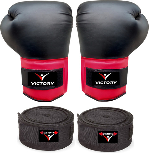 VICTORY Training Boxing Gloves With Boxing Hand Wrap for Punching,  Sparring, Training Boxing Gloves