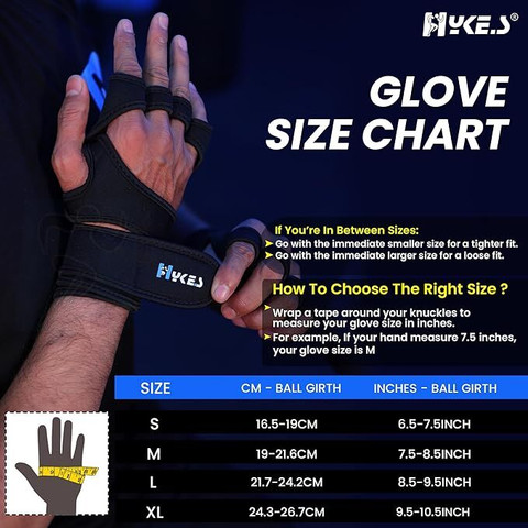Hykes Gym Gloves for Men Women Gym Hand Gloves Gloves with Wrist