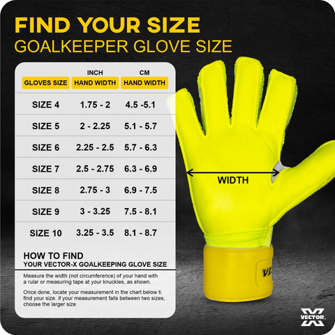 Goalkeeper Gloves Under Armour Football Gloves Size Chart VECTOR X