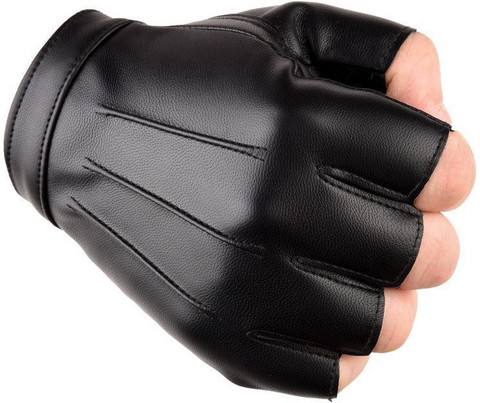 ketmart Driving PU Leather Outdoor Sport Half Finger Glove for Men