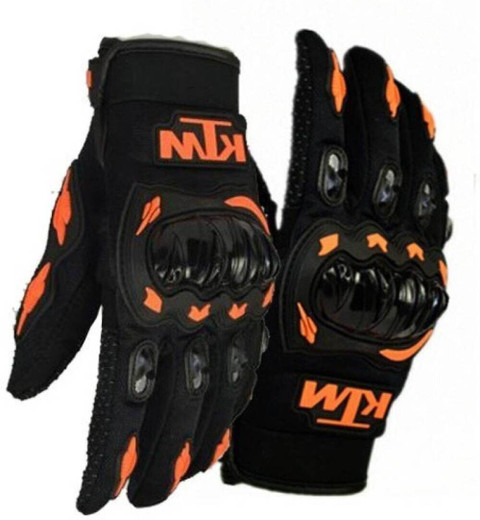 KTM Full Black-orange M Riding Gloves Buy KTM Full Black-orange