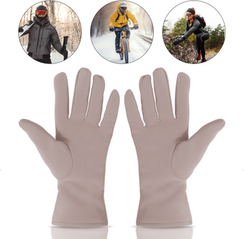 Aseenaa Winter Fur Gloves for Women Girls Bike Riding, Fits Everyone  Above 10 Years Driving Gloves