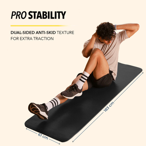 BOLDFIT Yoga Mat for Men Women 6mm Exercise Mat Anti Skid Workout