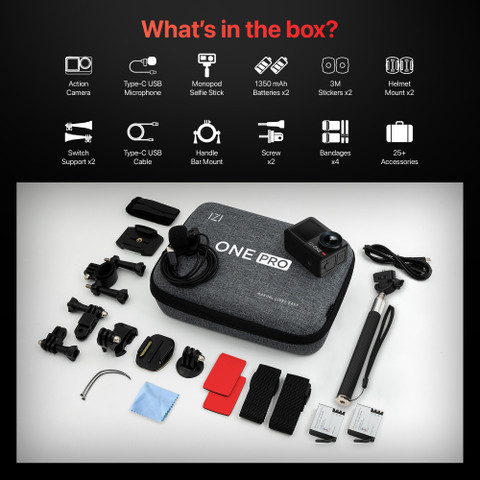 IZI ONE PRO 5.7k Action Camera, HD STARVIS Sensor, Waterproof