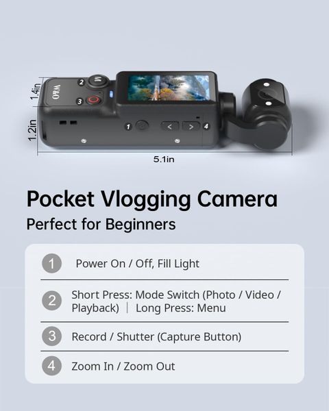 Alfa 4K Pocket Camera 20MP Black - Image 7
