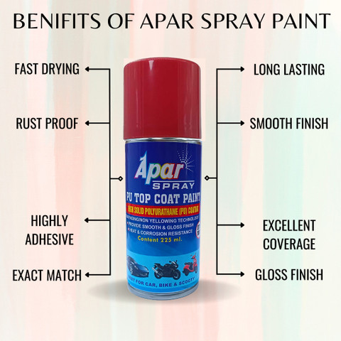 APARSPRAY PU Spray Paint Passion Red(RC Colour Name)Compatible for