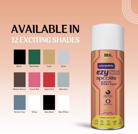 Asian Paints ezyCR8 Apcolite DIY 100% Acrylic | Multi-Surface Use