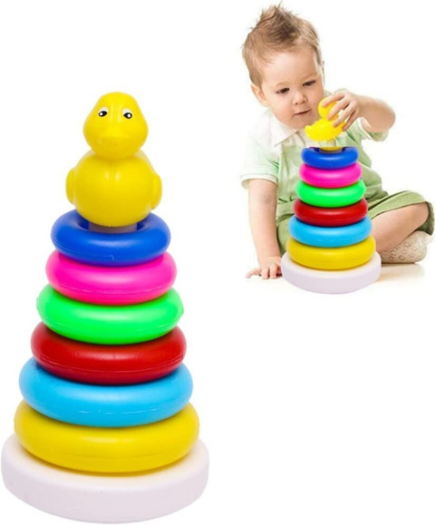 ARIZON Duck Stacking Ring Educational Tower Construction Toy for