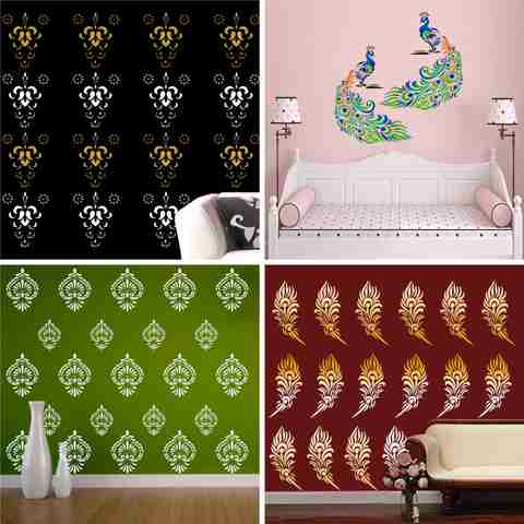 ARandNJ Painting Wall Stencils (Size :- 16 X 24 Inch) PATTERN ...