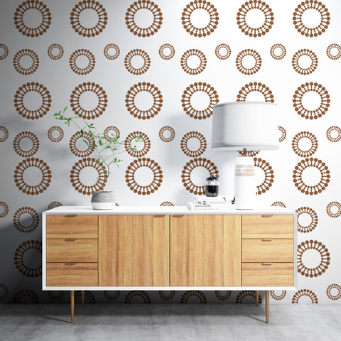 circle wall stencils for painting