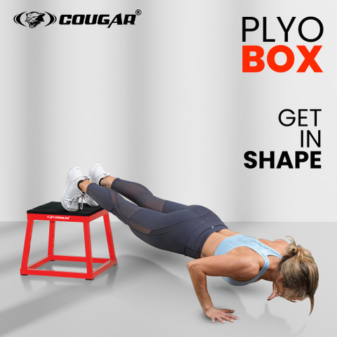 COUGAR Plyo Box Gym Jumping Box, Aerobic Step Board Platform