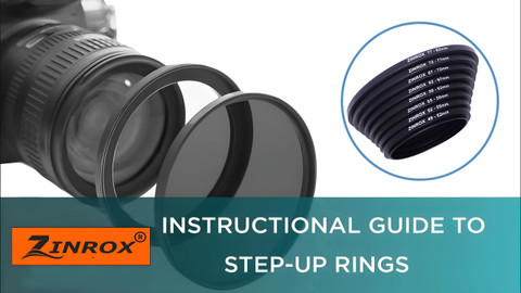 ZINROX Step Up Lens Filter Adapter Rings Set of 8pcs Allows