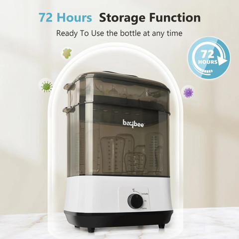 baybee Puresteam Baby Bottle Sterilizer and Dryer Electric Steam Baby  Bottle Warmer Slots